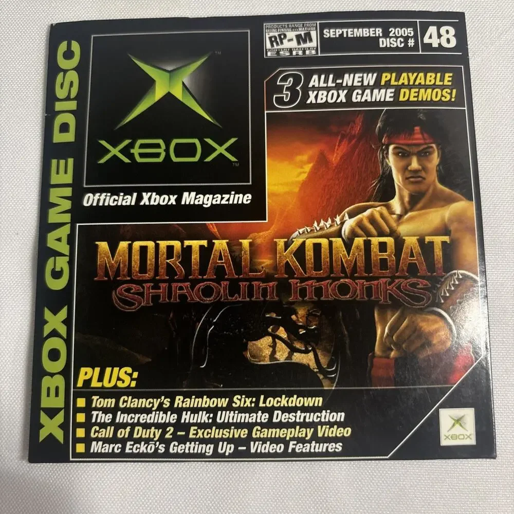 Official Xbox Demo Disc 48,49,50. MortalCombat, Farcry, StarWars Battlefront
